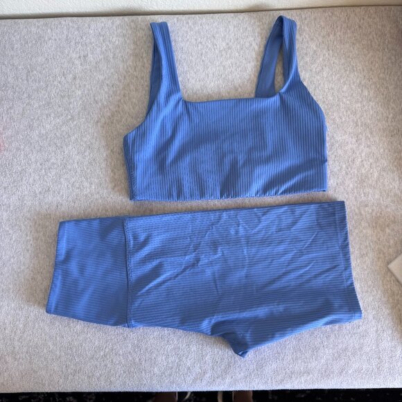 Girlfriend Collective RIB Bra Top, Shorts and Leggings Set Size Small - Picture 1 of 7